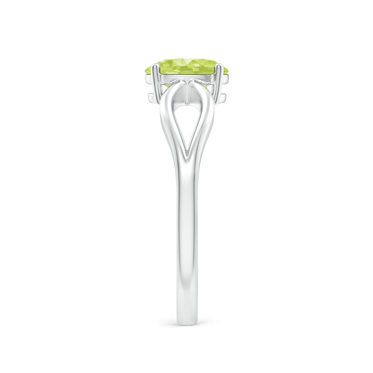 A - Peridot / 0.85 CT / 14 KT White Gold