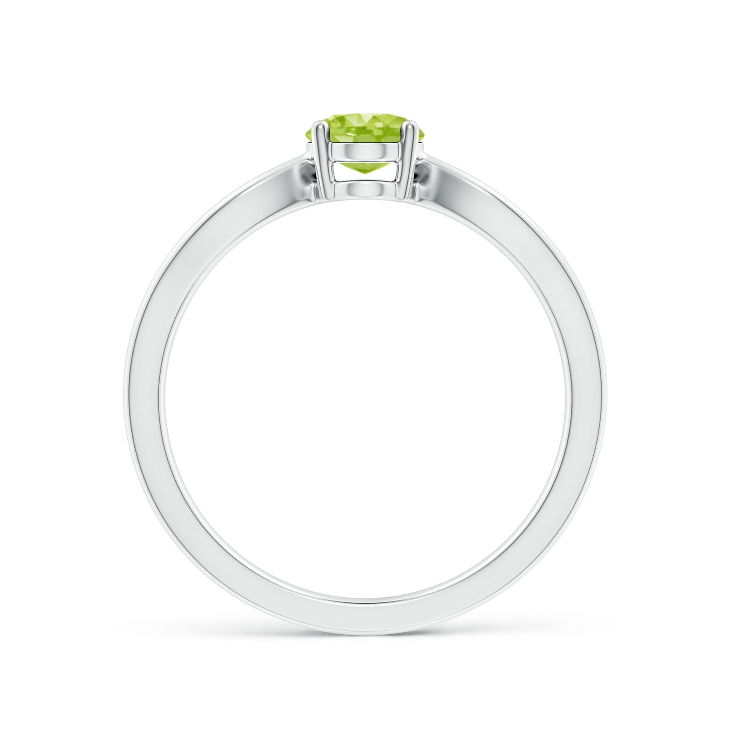 AA - Peridot / 0.85 CT / 14 KT White Gold