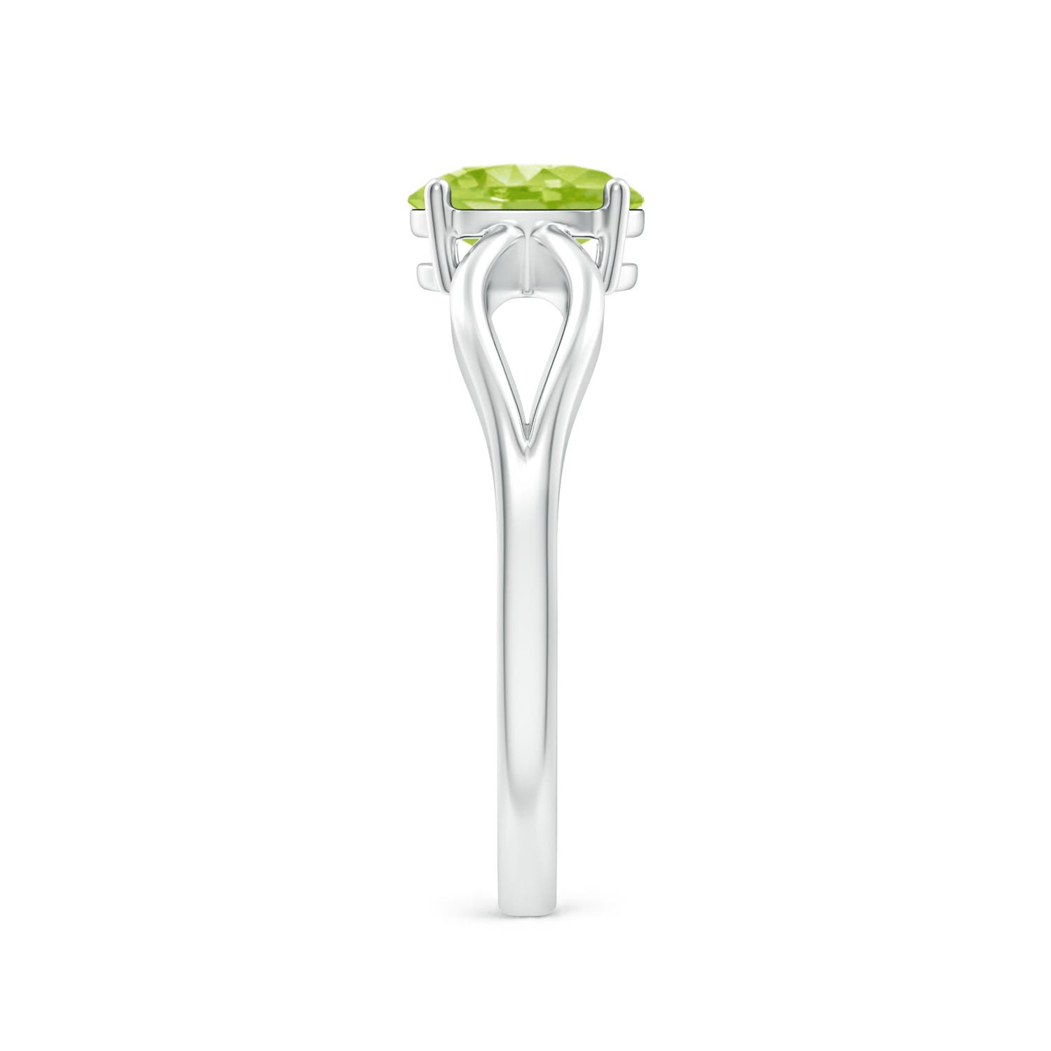 AA - Peridot / 0.85 CT / 14 KT White Gold