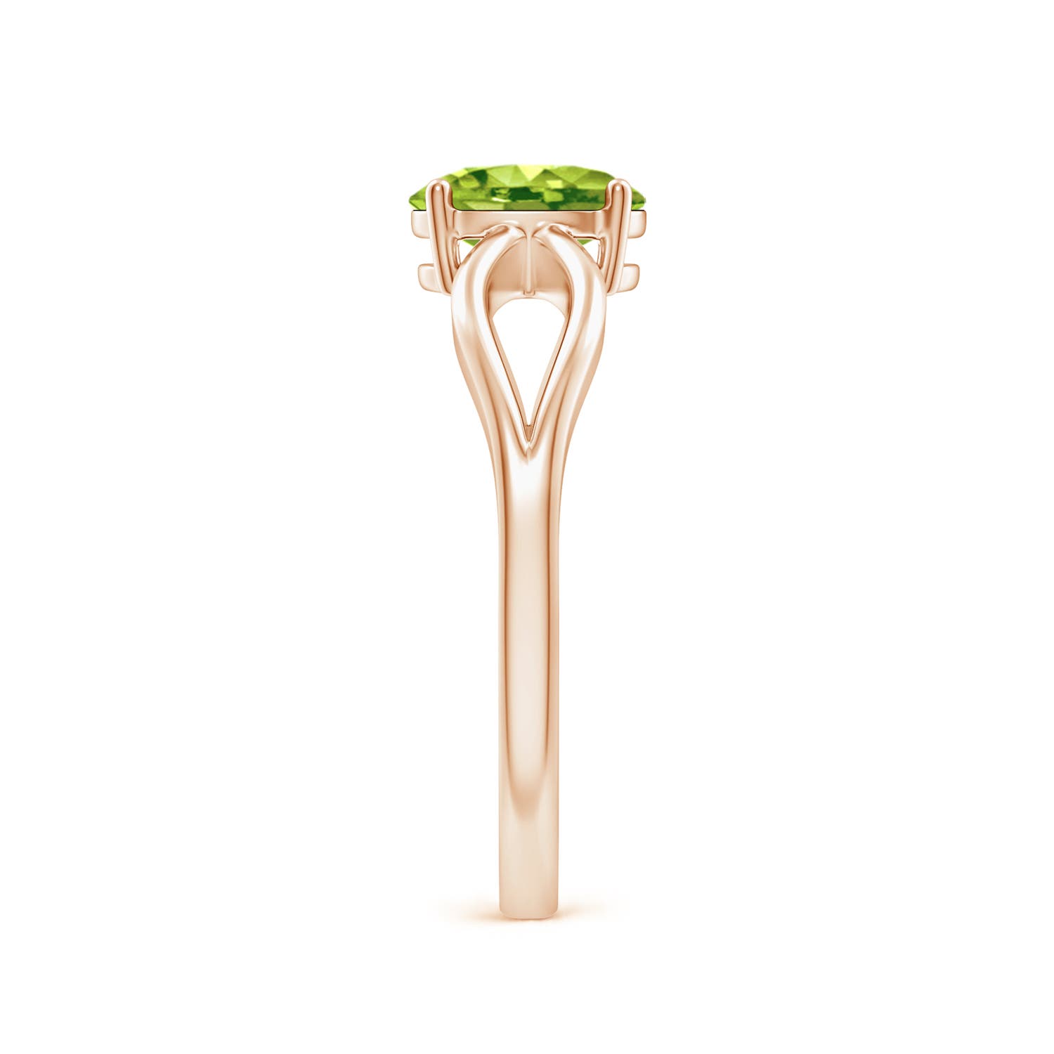 AAA - Peridot / 0.85 CT / 14 KT Rose Gold