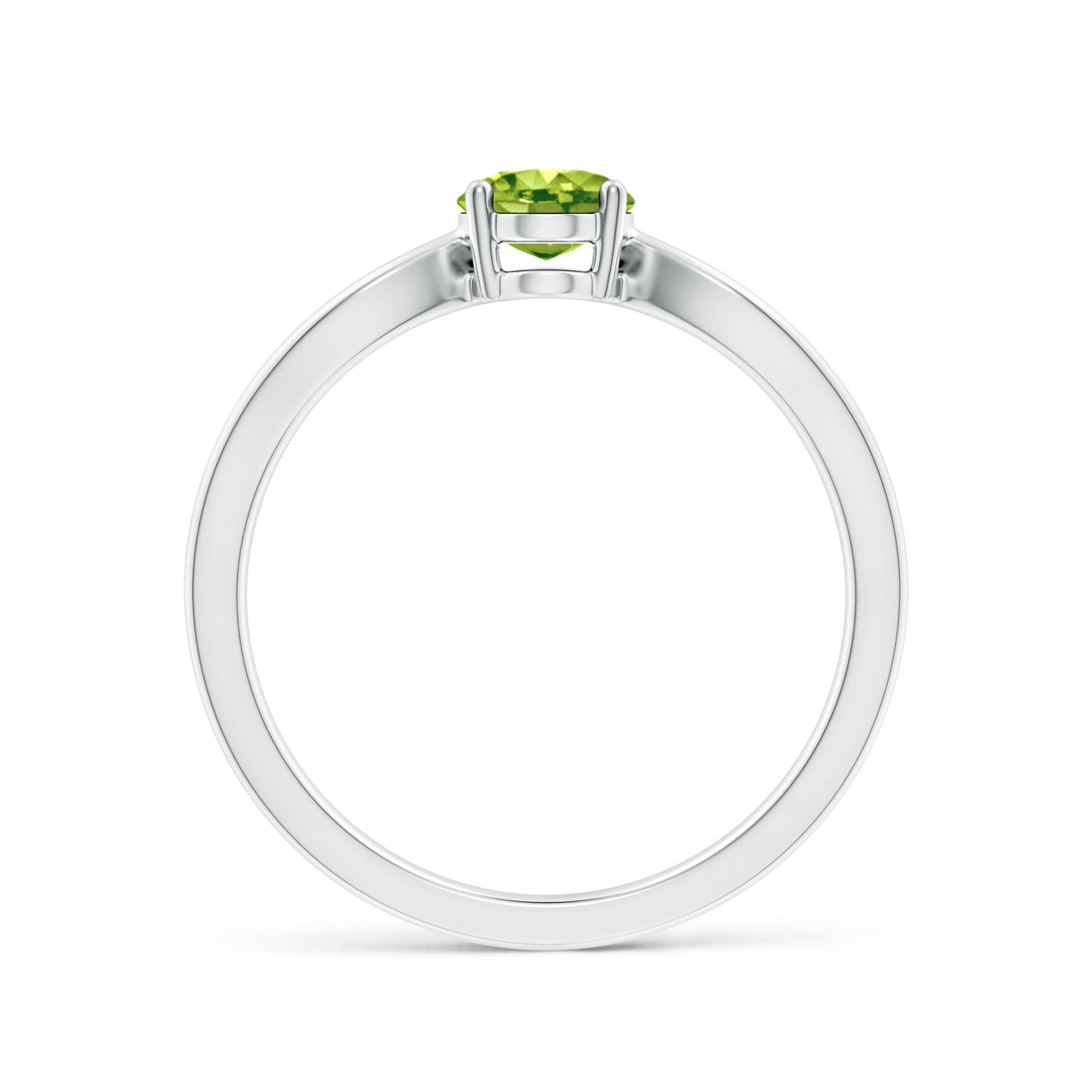 AAA - Peridot / 0.85 CT / 14 KT White Gold