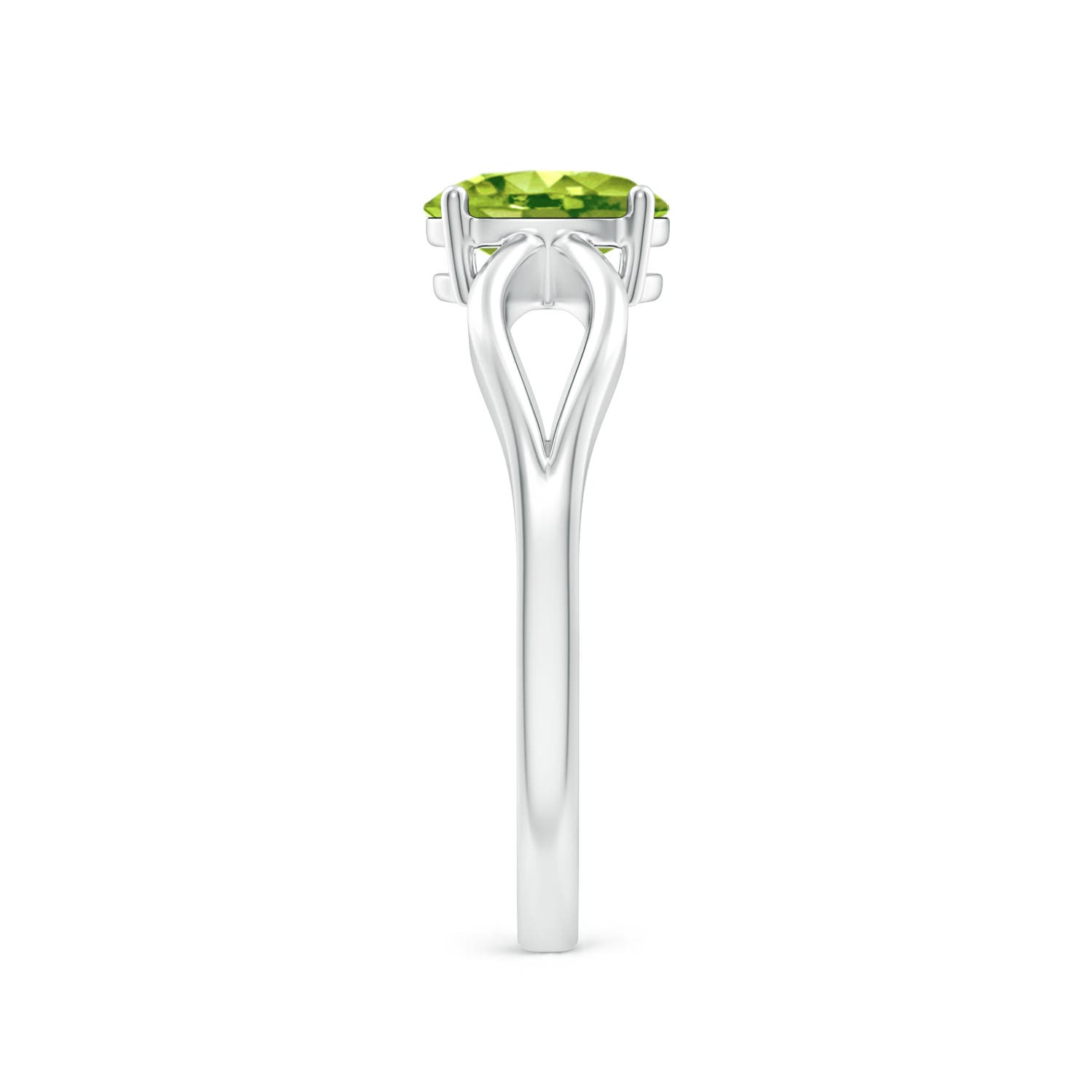 AAA - Peridot / 0.85 CT / 14 KT White Gold