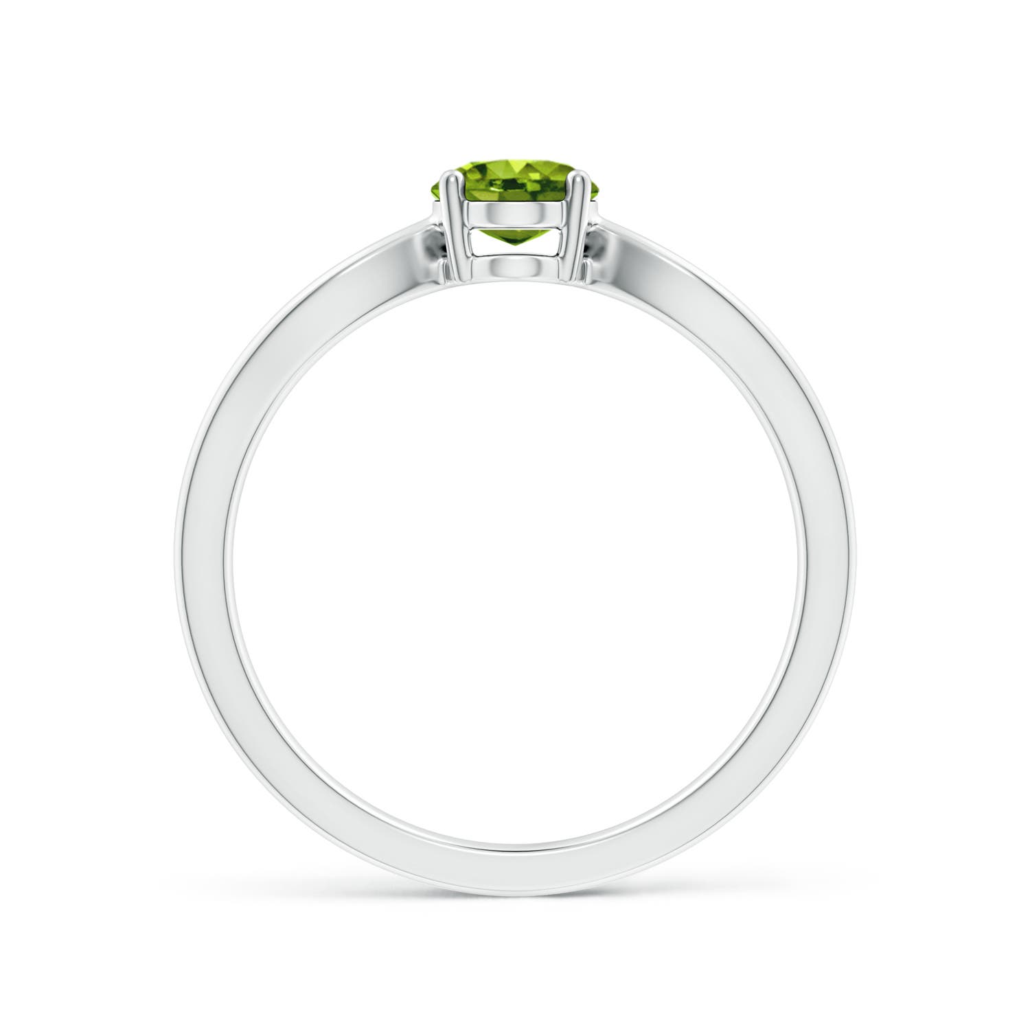 AAAA - Peridot / 0.85 CT / 14 KT White Gold