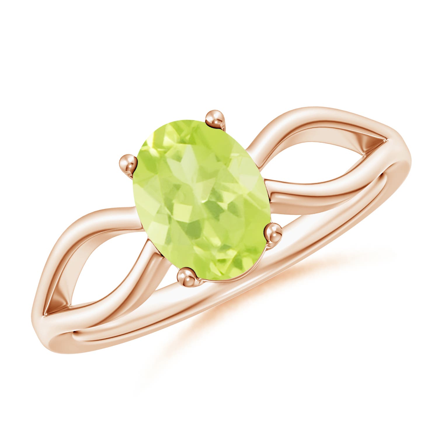 A - Peridot / 1.35 CT / 14 KT Rose Gold