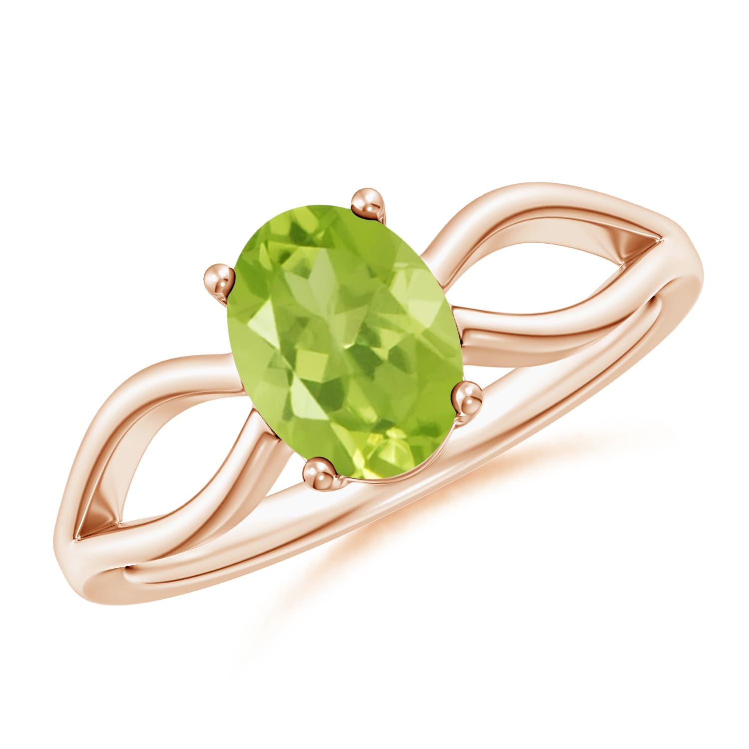 AA - Peridot / 1.35 CT / 14 KT Rose Gold