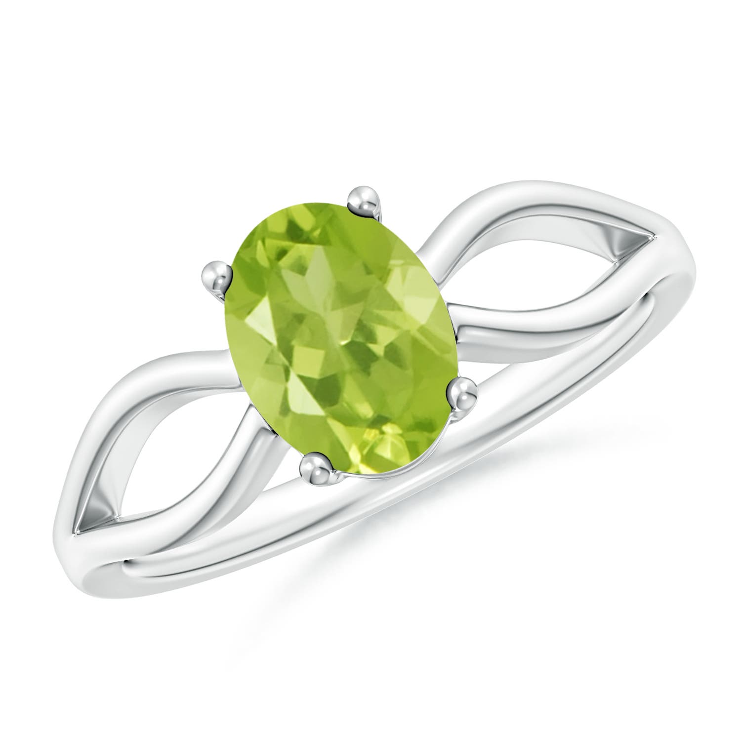 AA - Peridot / 1.35 CT / 14 KT White Gold