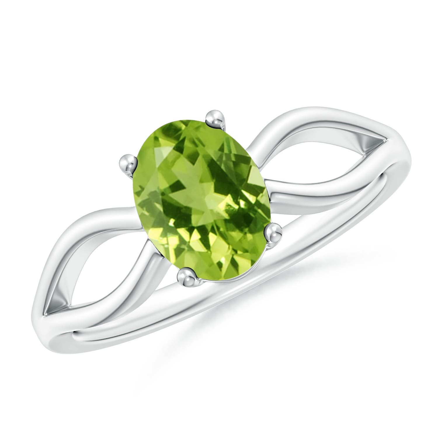 AAA - Peridot / 1.35 CT / 14 KT White Gold