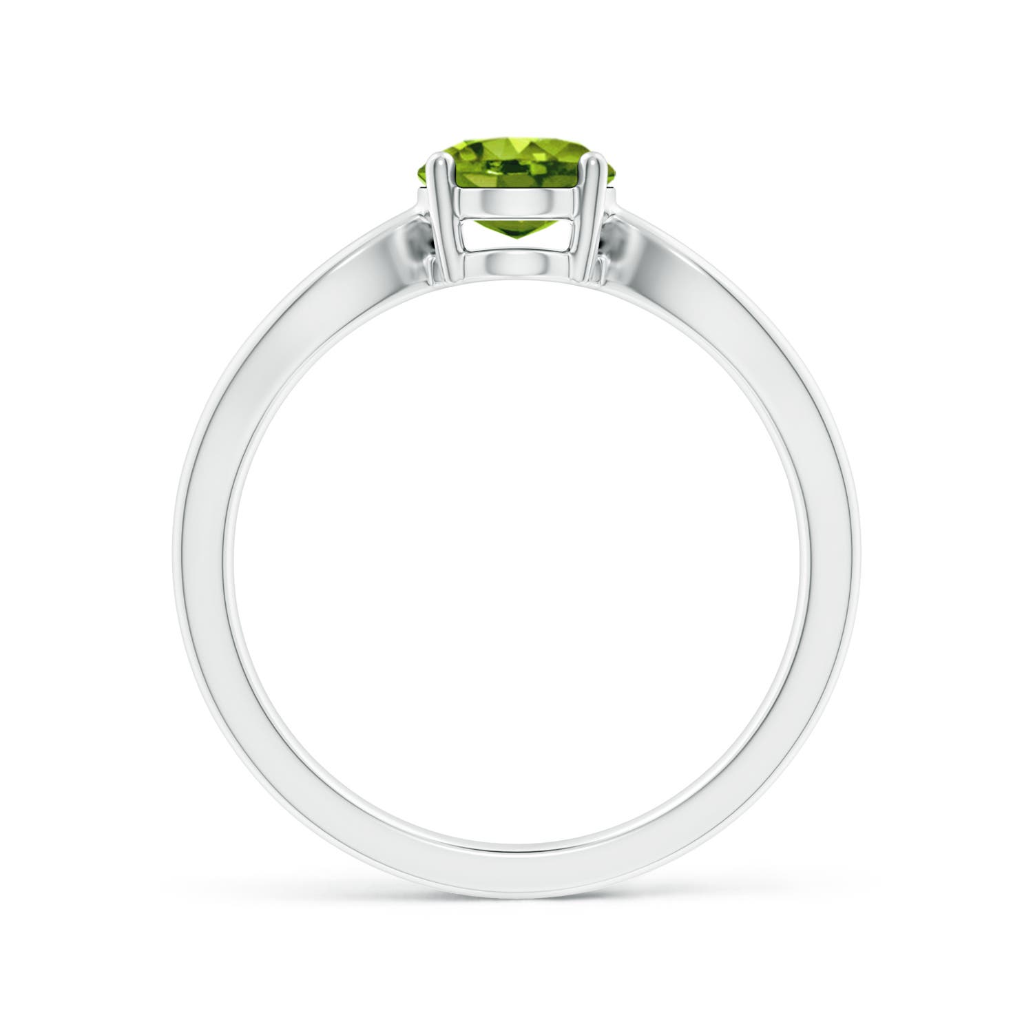 AAAA - Peridot / 1.35 CT / 14 KT White Gold