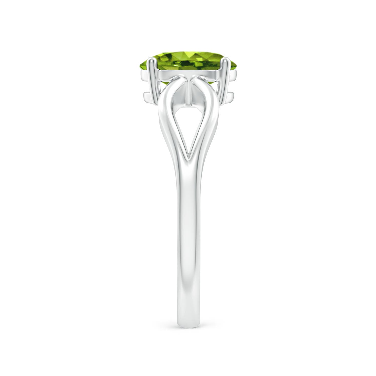 AAAA - Peridot / 1.35 CT / 14 KT White Gold