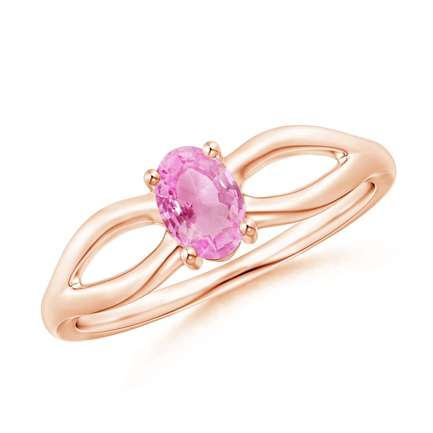 A - Pink Sapphire / 0.55 CT / 14 KT Rose Gold