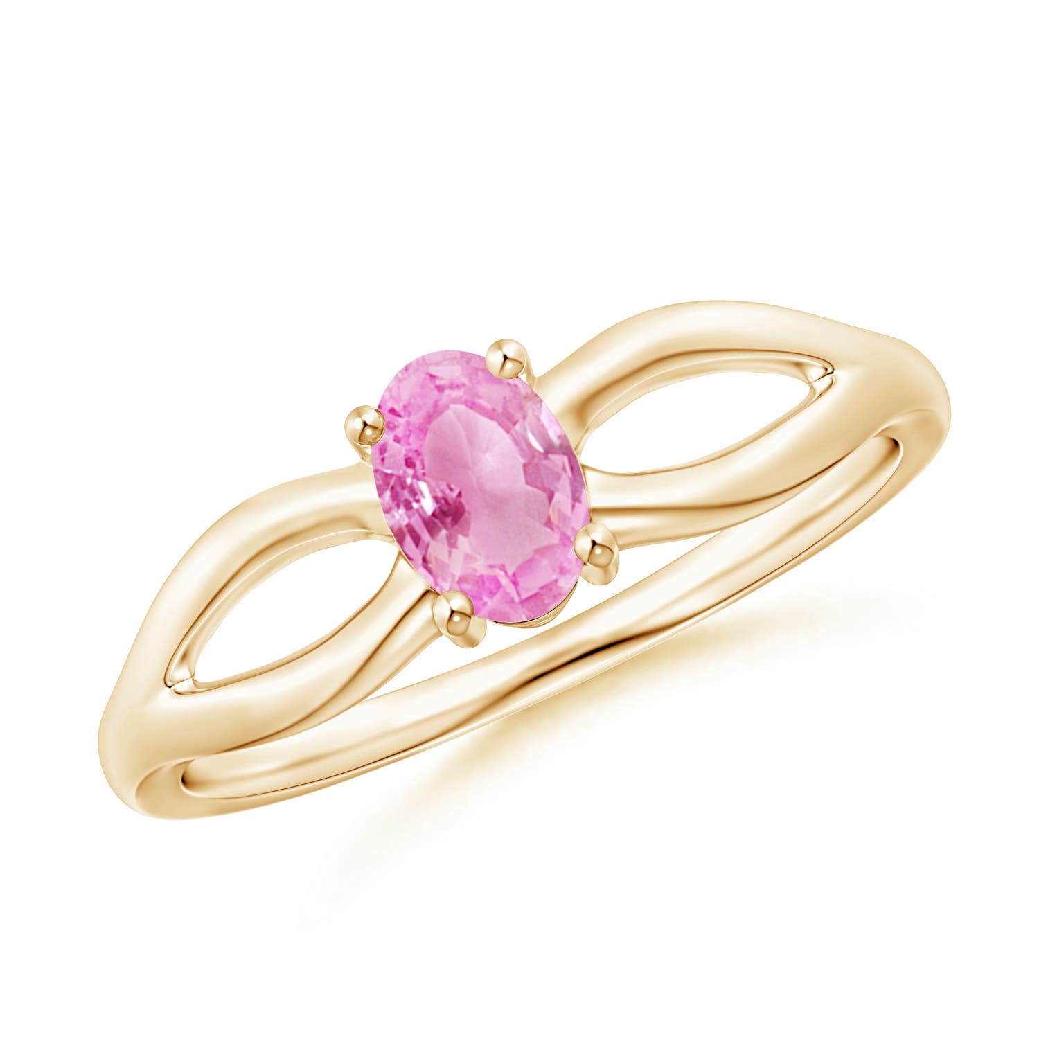 A - Pink Sapphire / 0.55 CT / 14 KT Yellow Gold