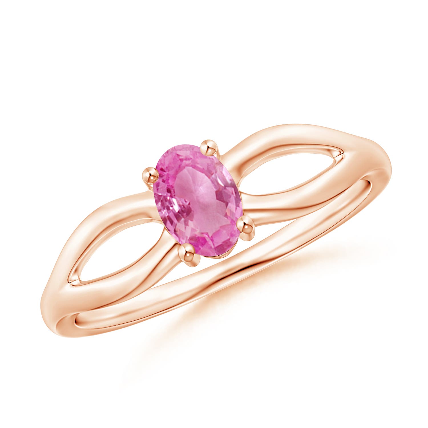 AA - Pink Sapphire / 0.55 CT / 14 KT Rose Gold