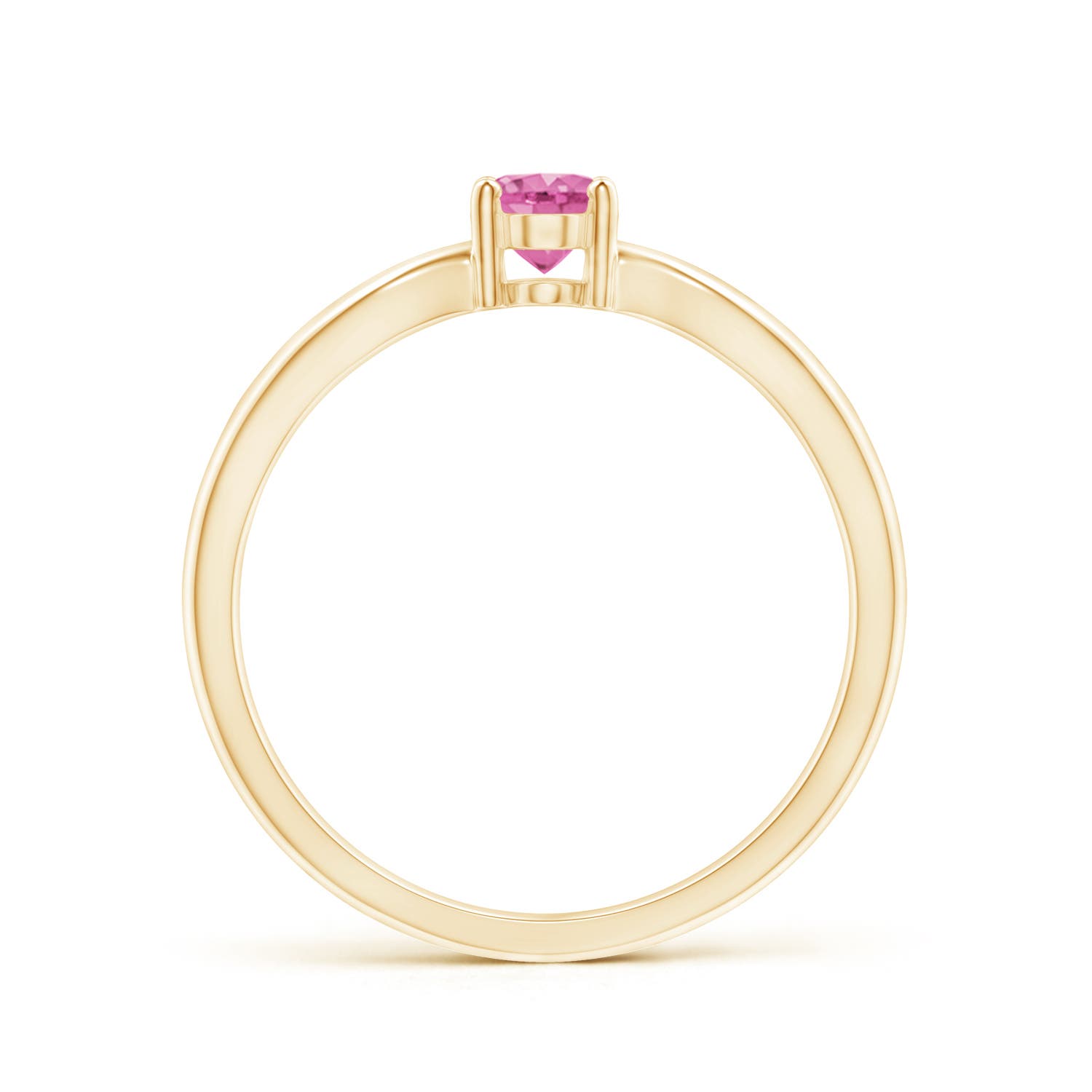 AA - Pink Sapphire / 0.55 CT / 14 KT Yellow Gold