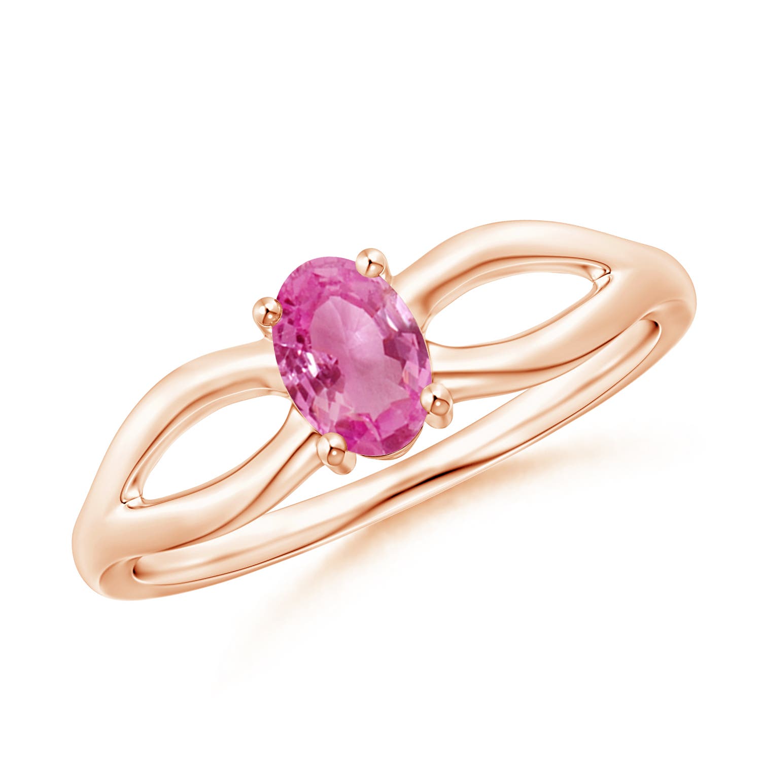 AAA - Pink Sapphire / 0.55 CT / 14 KT Rose Gold