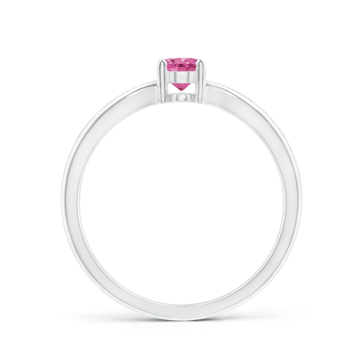 AAA - Pink Sapphire / 0.55 CT / 14 KT White Gold