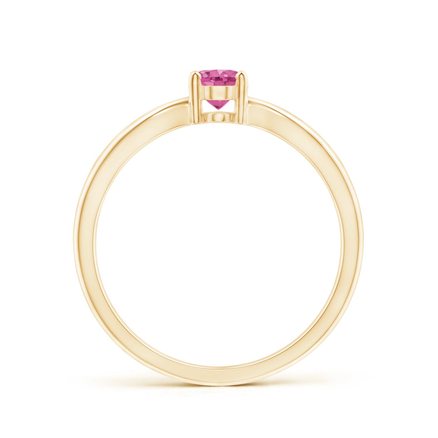 AAA - Pink Sapphire / 0.55 CT / 14 KT Yellow Gold