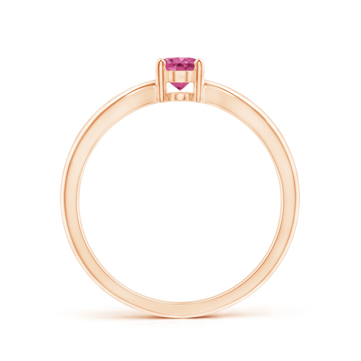 AAAA - Pink Sapphire / 0.55 CT / 14 KT Rose Gold