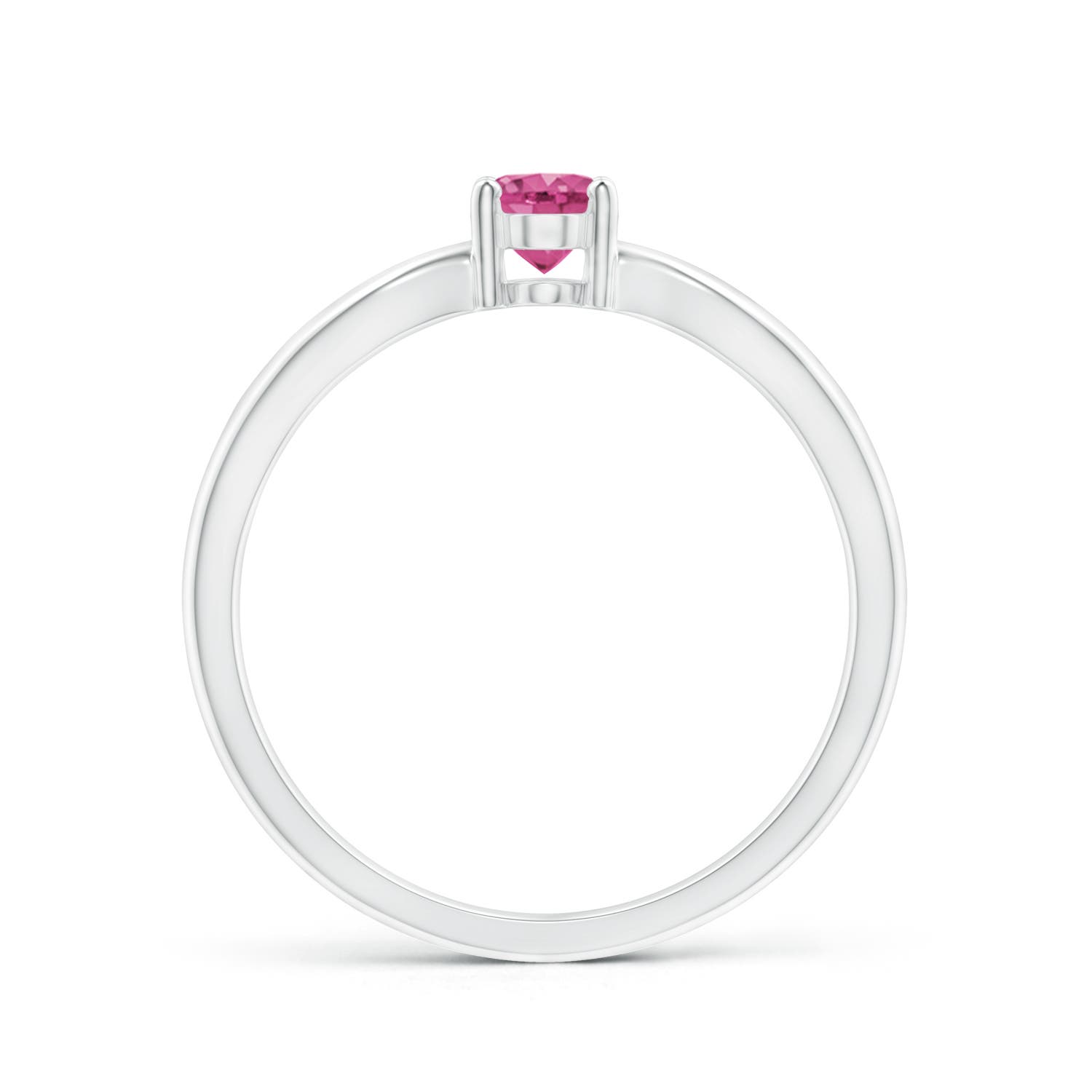 AAAA - Pink Sapphire / 0.55 CT / 14 KT White Gold