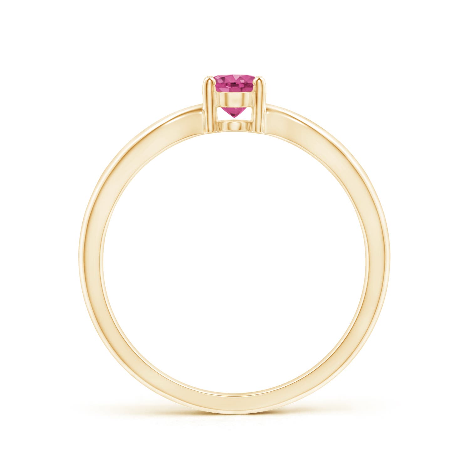 AAAA - Pink Sapphire / 0.55 CT / 14 KT Yellow Gold