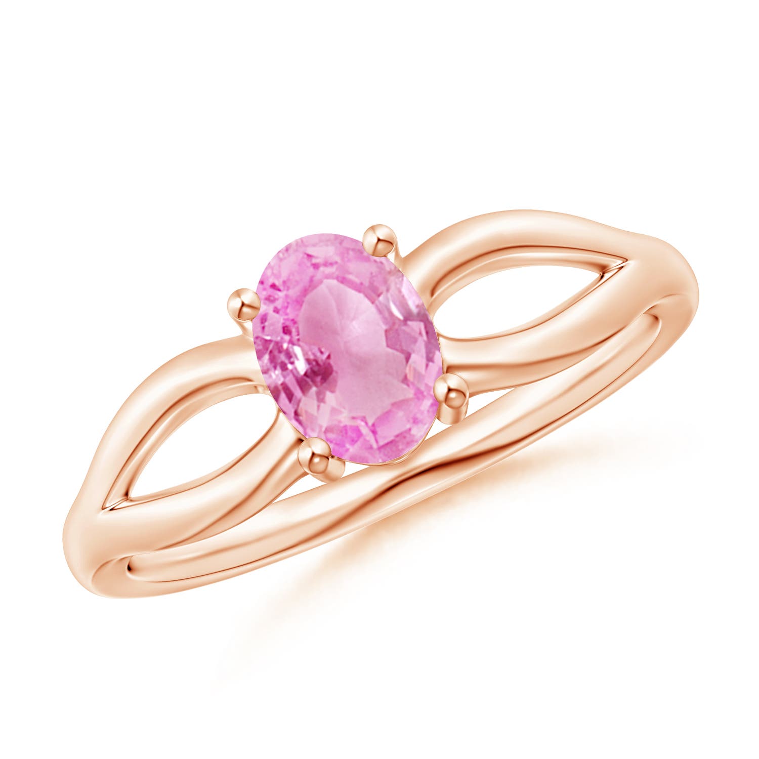 A - Pink Sapphire / 0.85 CT / 14 KT Rose Gold