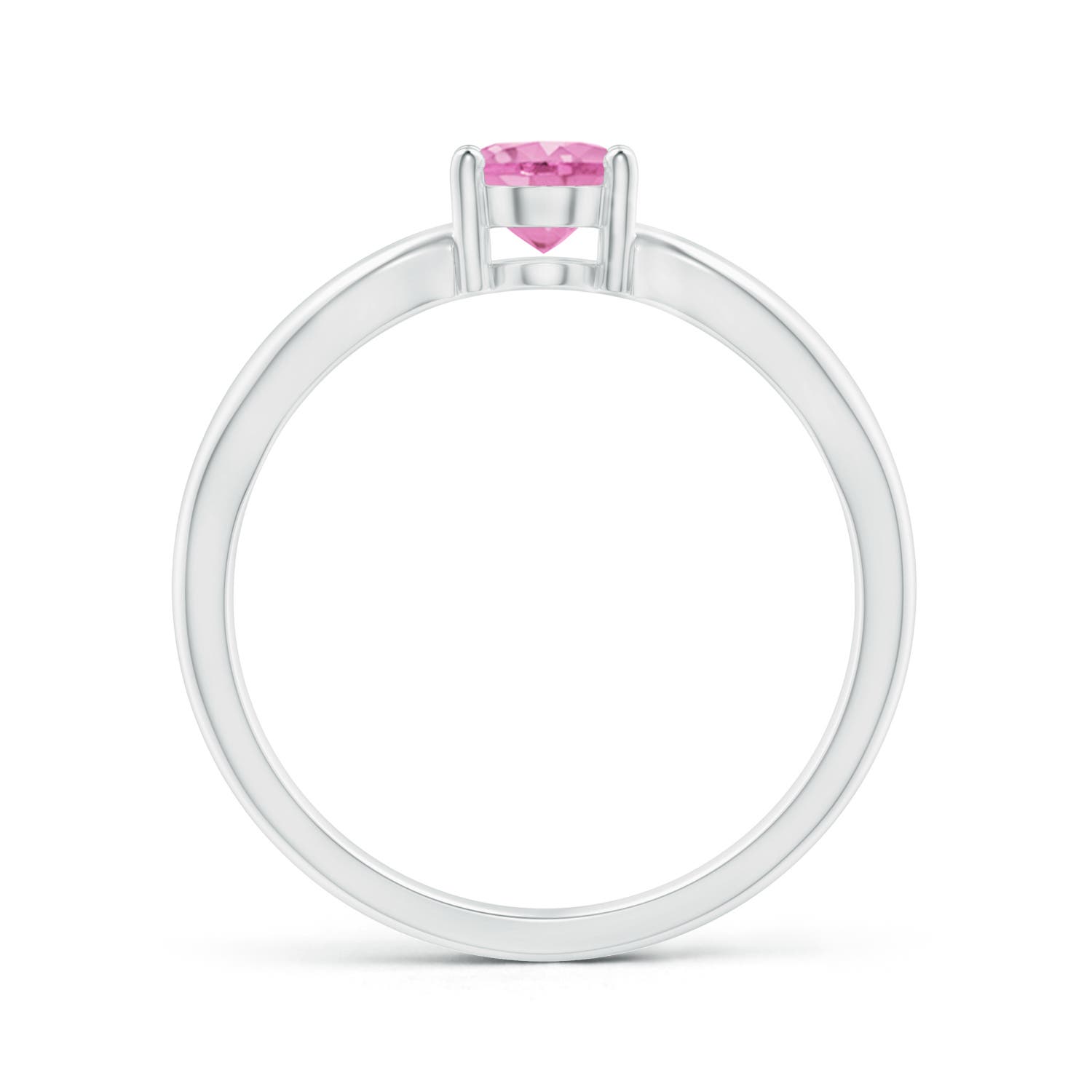 A - Pink Sapphire / 0.85 CT / 14 KT White Gold