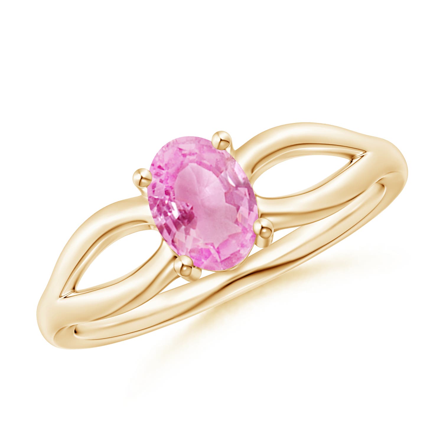 A - Pink Sapphire / 0.85 CT / 14 KT Yellow Gold