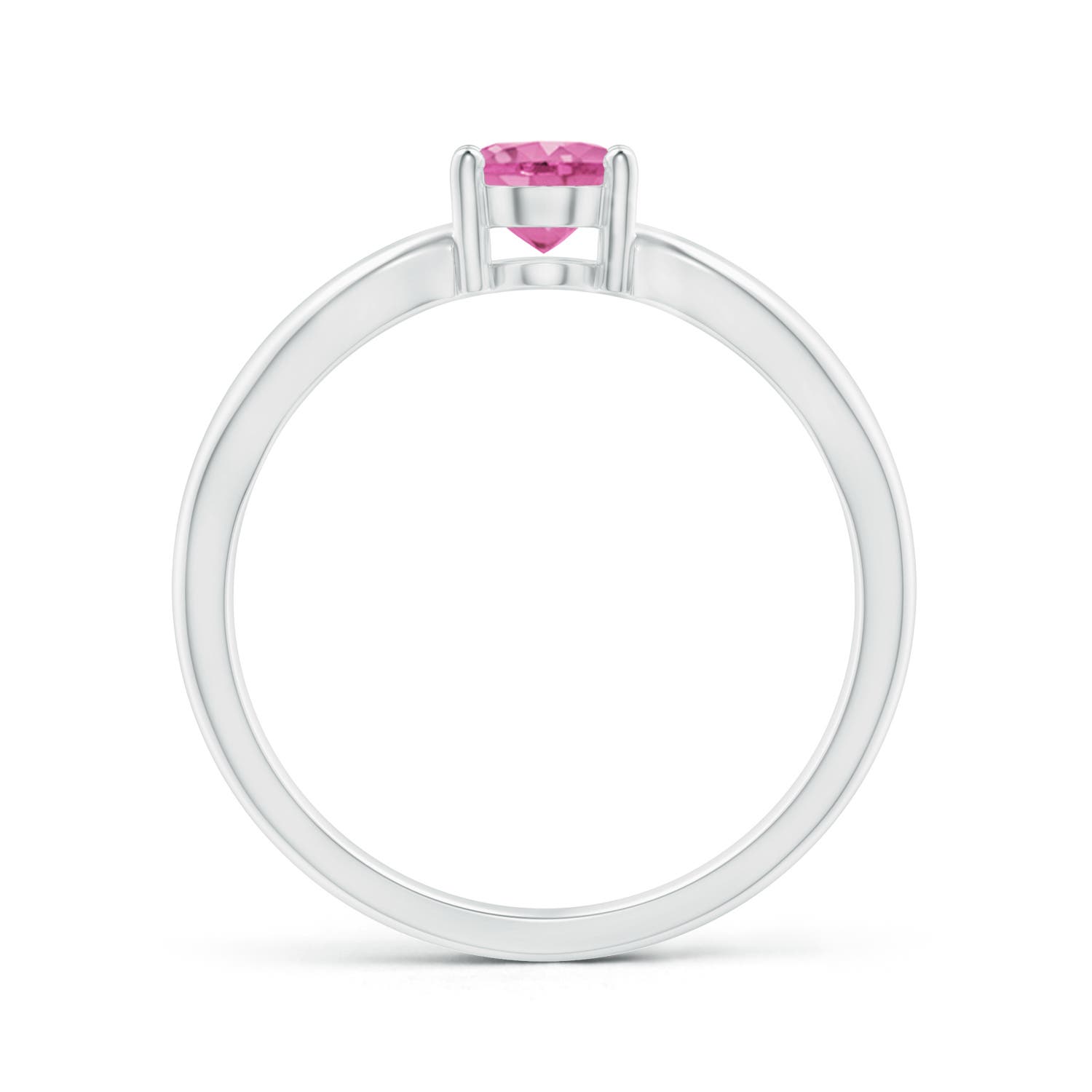 AA - Pink Sapphire / 0.85 CT / 14 KT White Gold