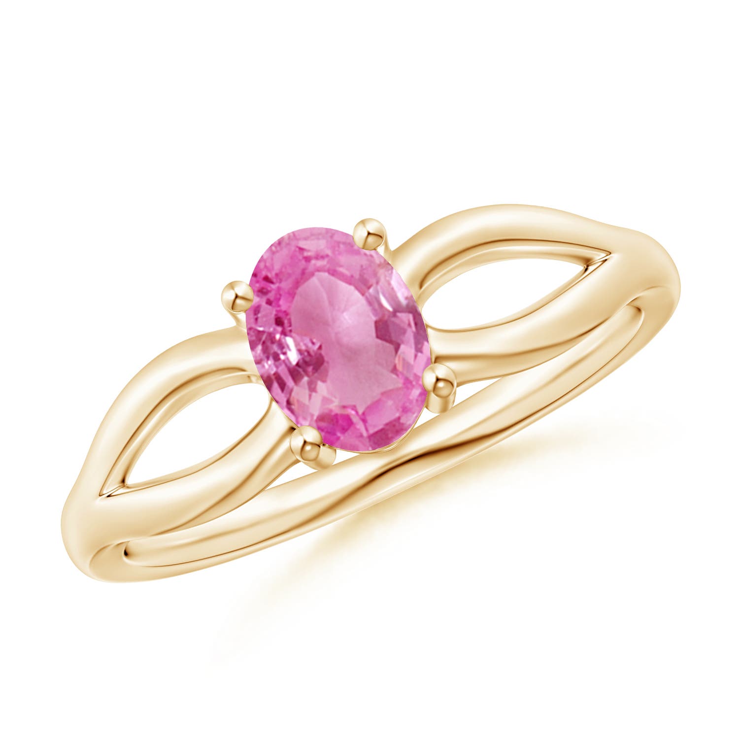 AA - Pink Sapphire / 0.85 CT / 14 KT Yellow Gold