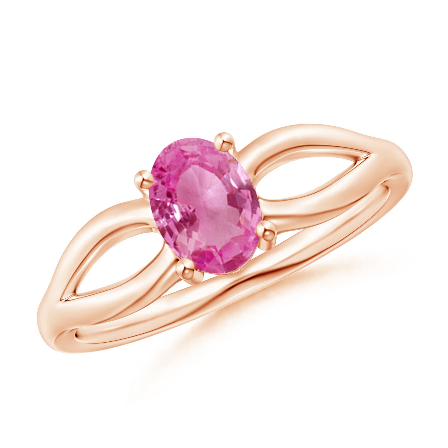 AAA - Pink Sapphire / 0.85 CT / 14 KT Rose Gold