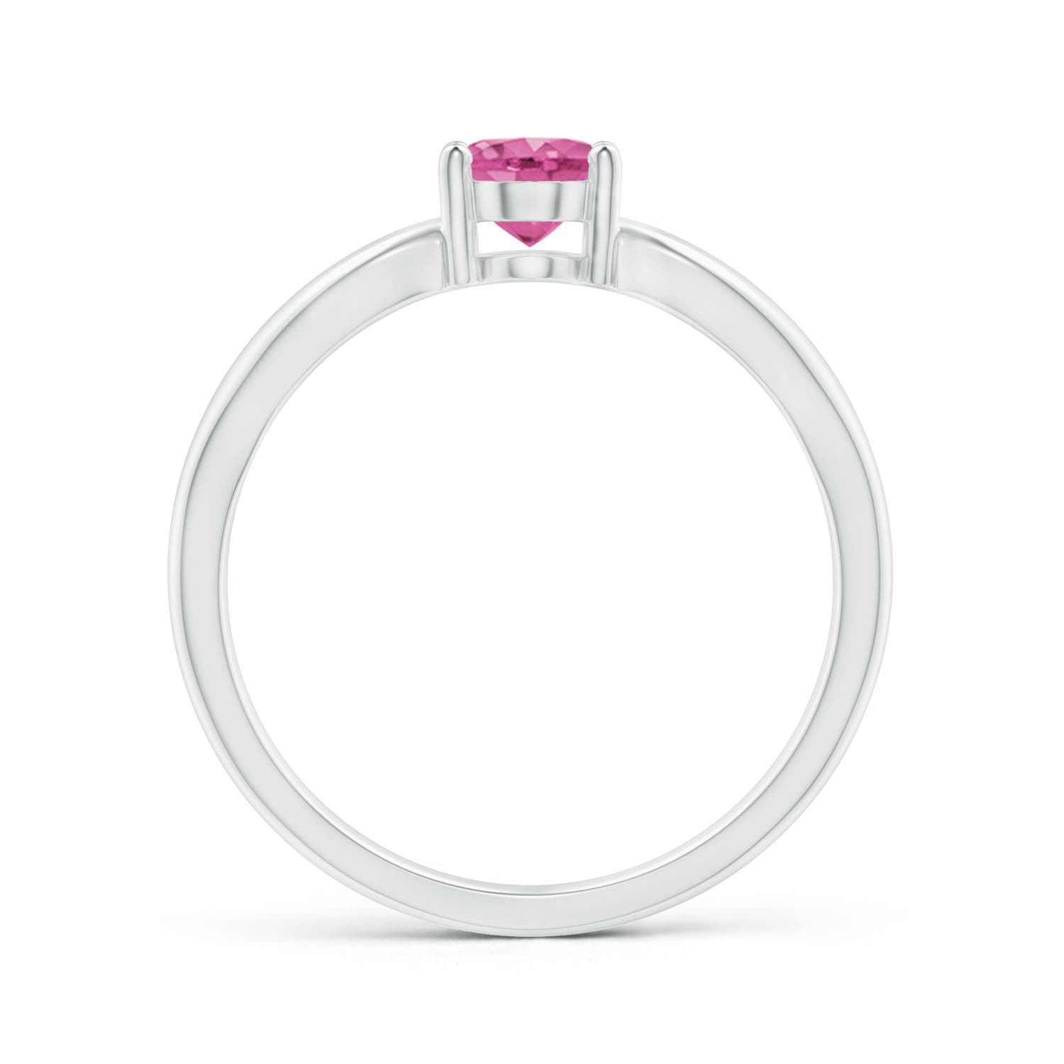 AAA - Pink Sapphire / 0.85 CT / 14 KT White Gold