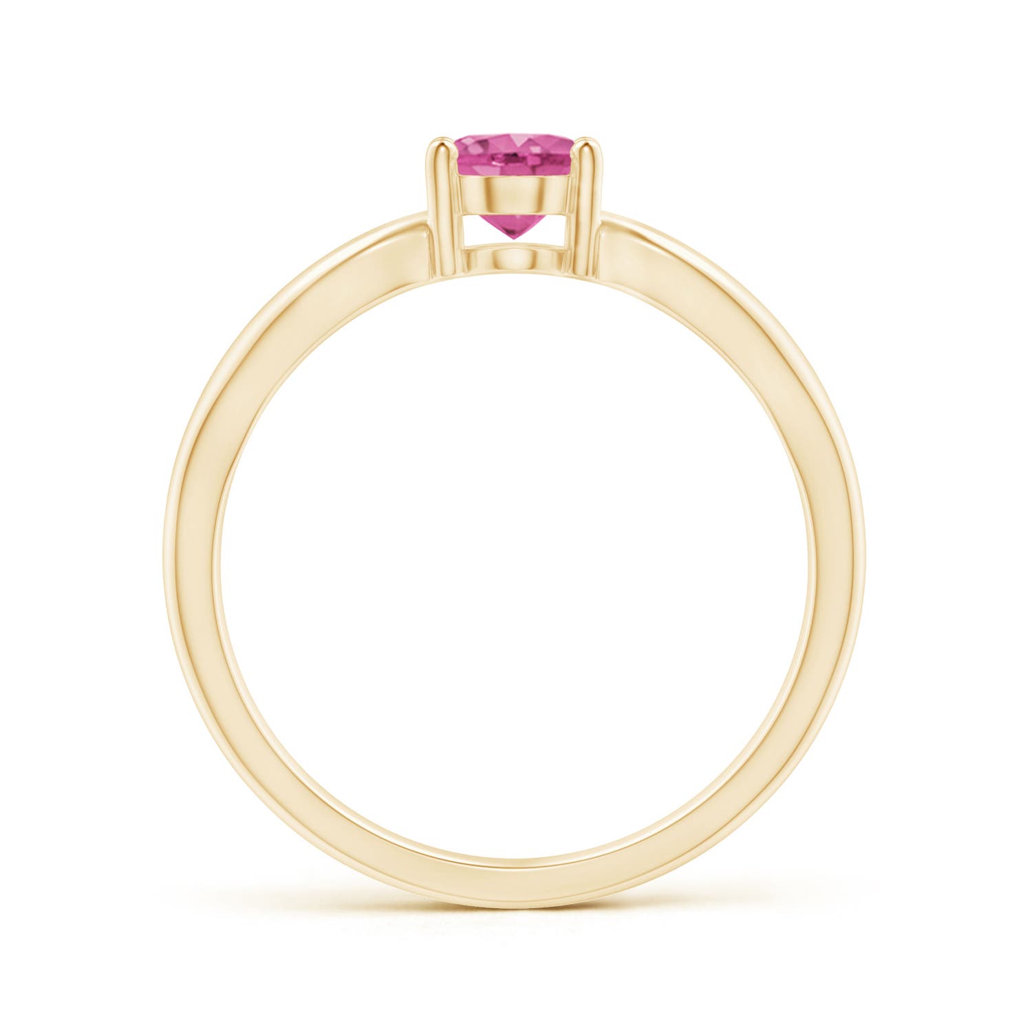 AAA - Pink Sapphire / 0.85 CT / 14 KT Yellow Gold