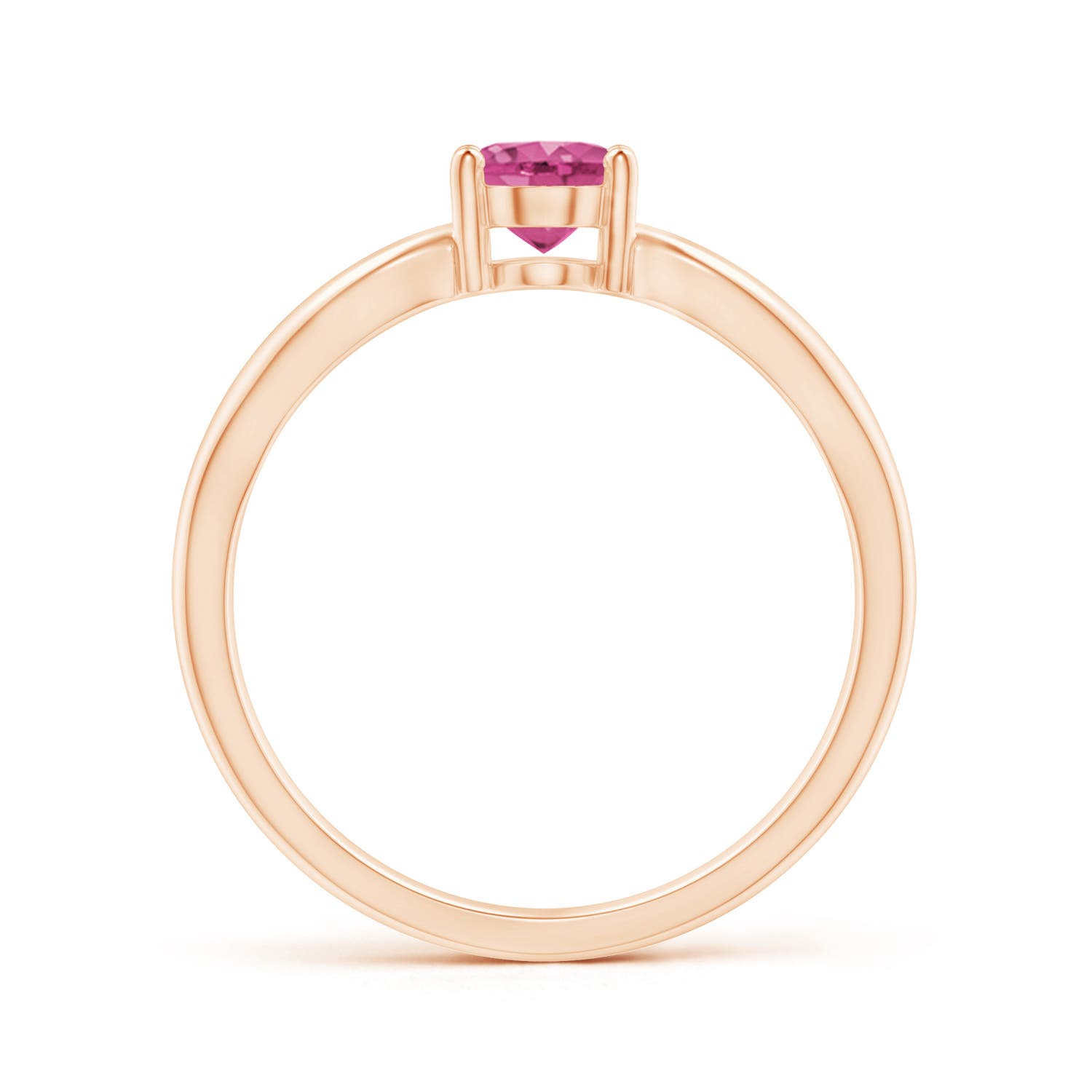 AAAA - Pink Sapphire / 0.85 CT / 14 KT Rose Gold