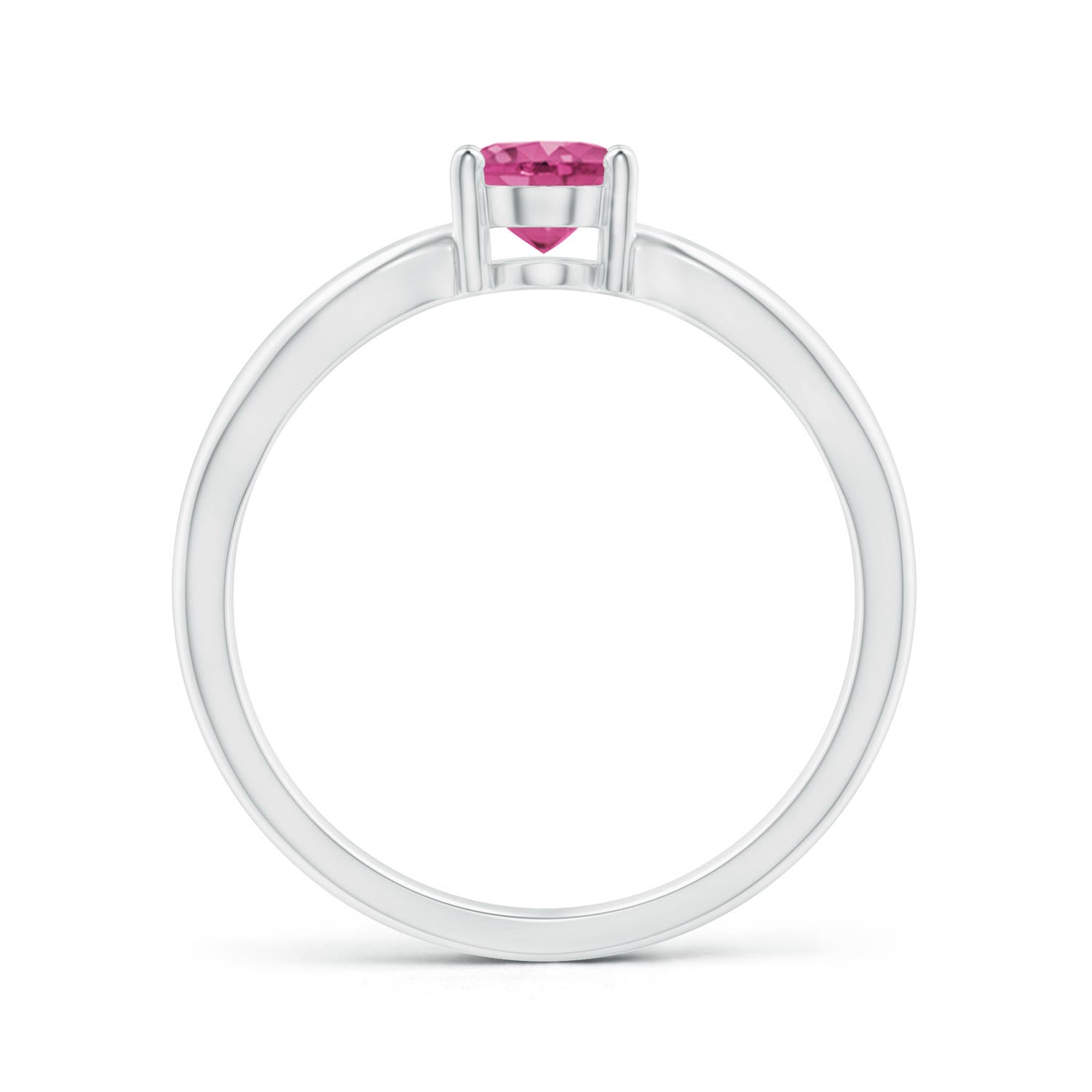 AAAA - Pink Sapphire / 0.85 CT / 14 KT White Gold