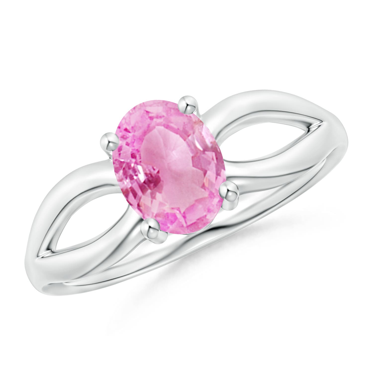 A - Pink Sapphire / 1.45 CT / 14 KT White Gold