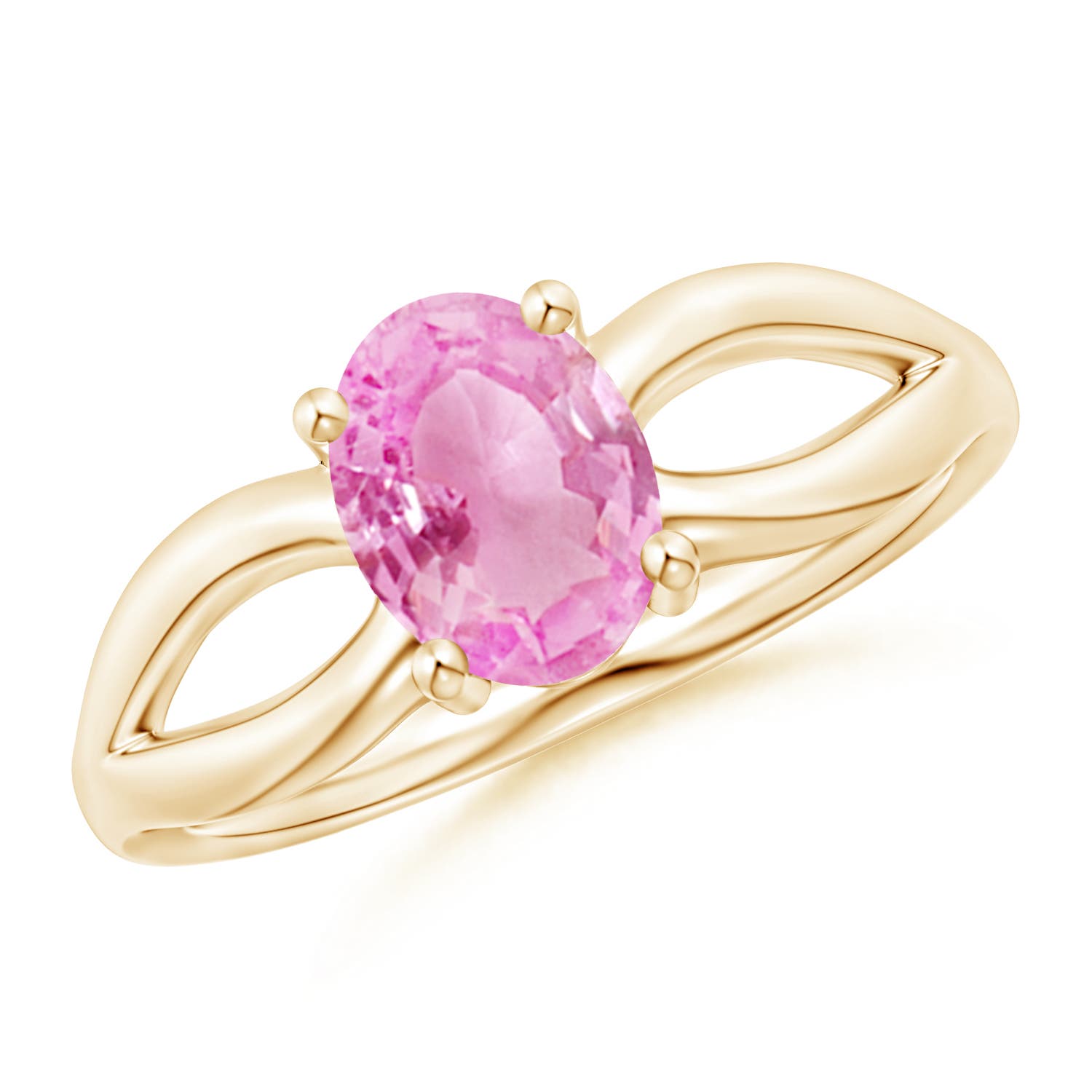 A - Pink Sapphire / 1.45 CT / 14 KT Yellow Gold