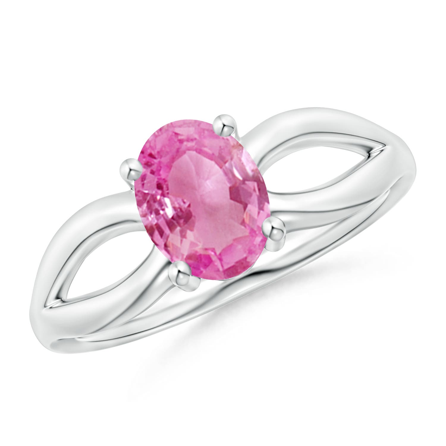 AA - Pink Sapphire / 1.45 CT / 14 KT White Gold