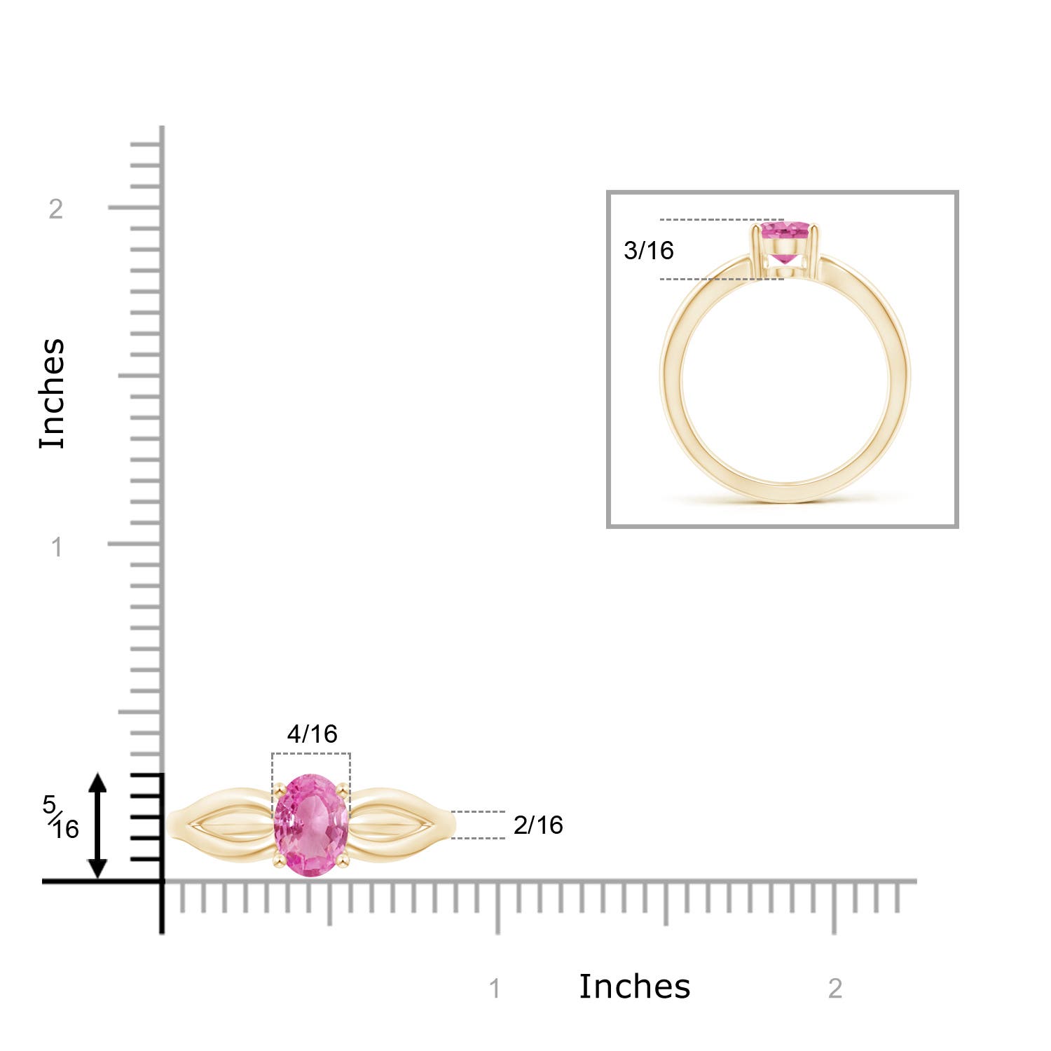 AA - Pink Sapphire / 1.45 CT / 14 KT Yellow Gold