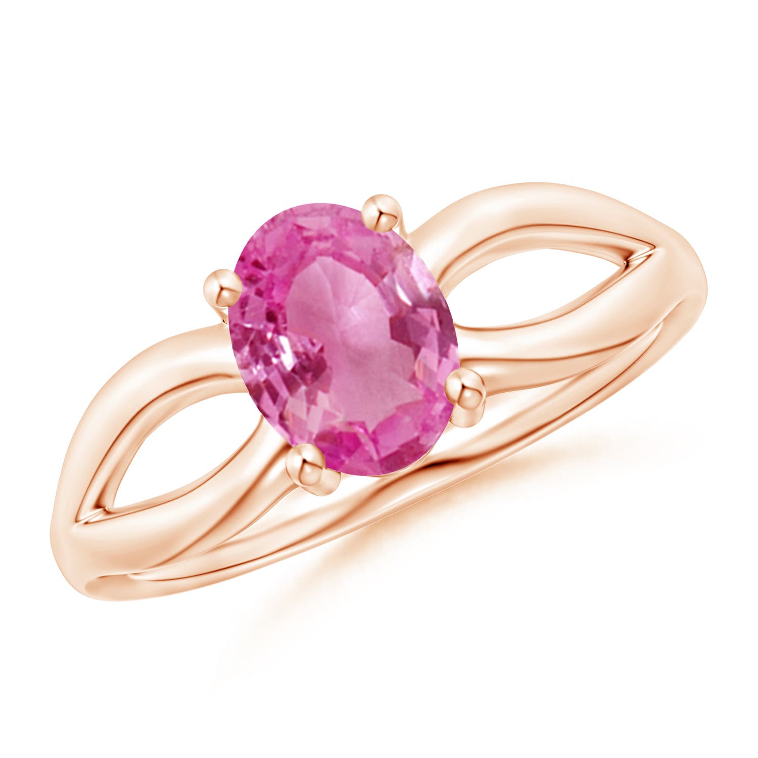 AAA - Pink Sapphire / 1.45 CT / 14 KT Rose Gold