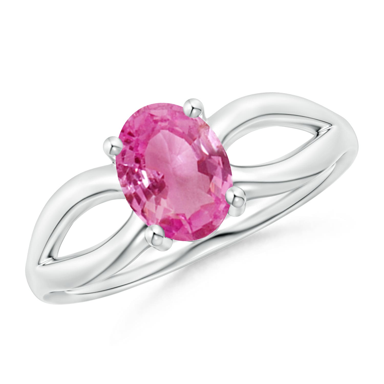 AAA - Pink Sapphire / 1.45 CT / 14 KT White Gold