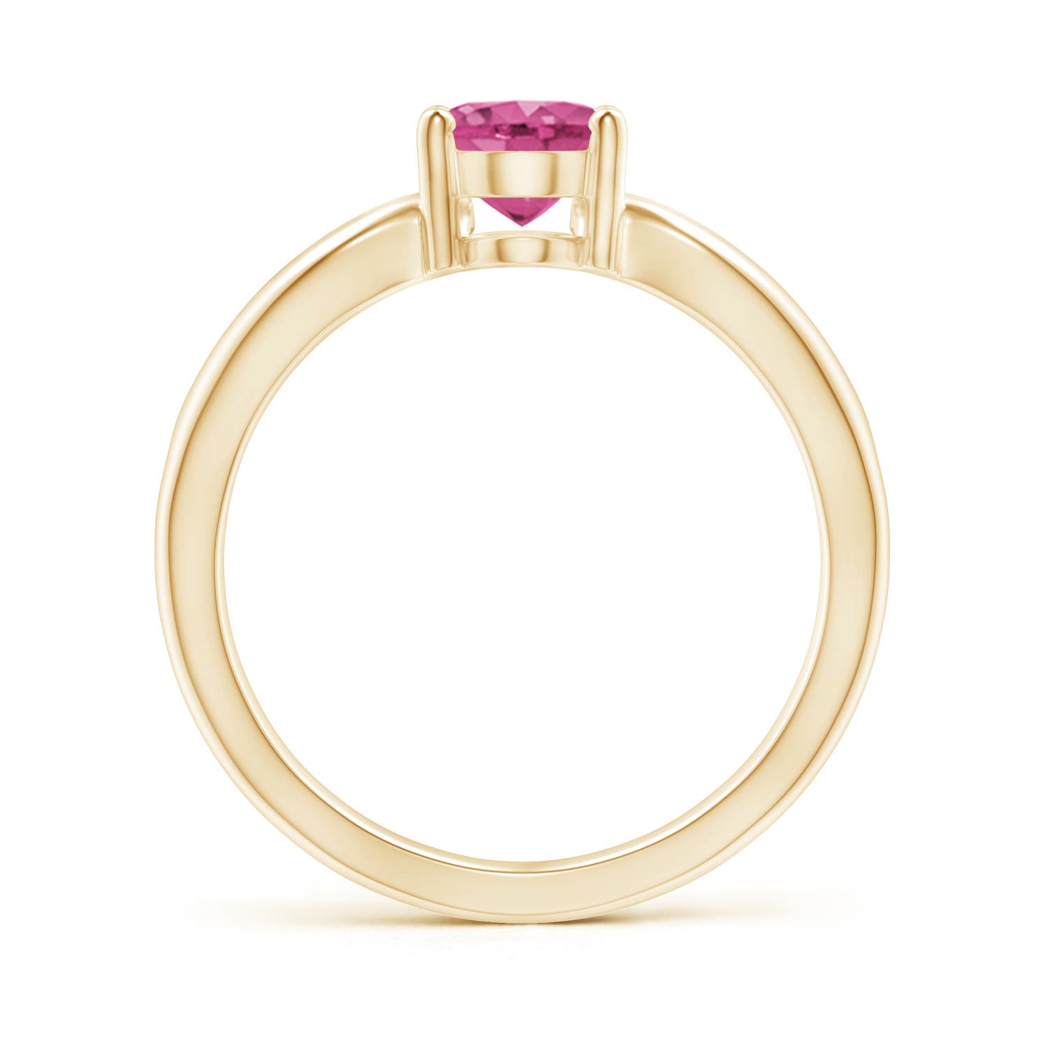 AAAA - Pink Sapphire / 1.45 CT / 14 KT Yellow Gold