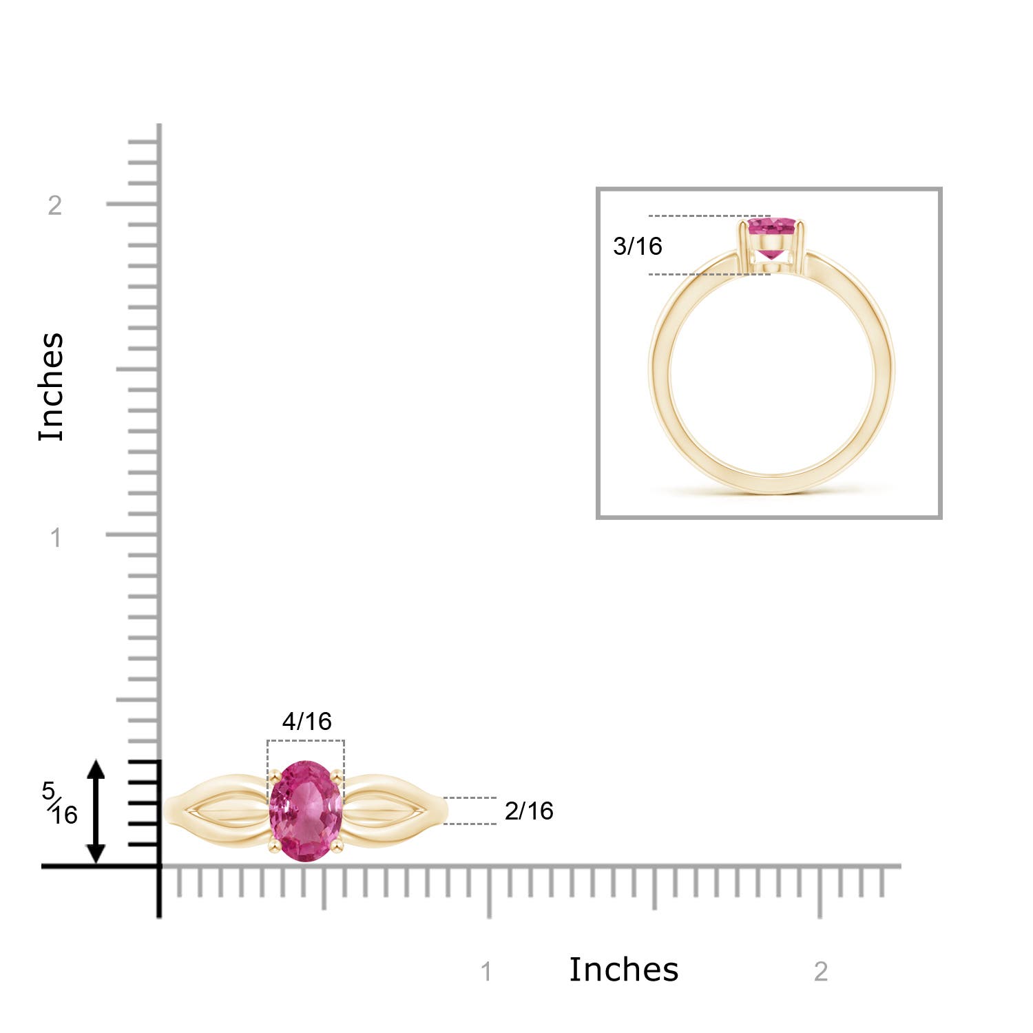 AAAA - Pink Sapphire / 1.45 CT / 14 KT Yellow Gold