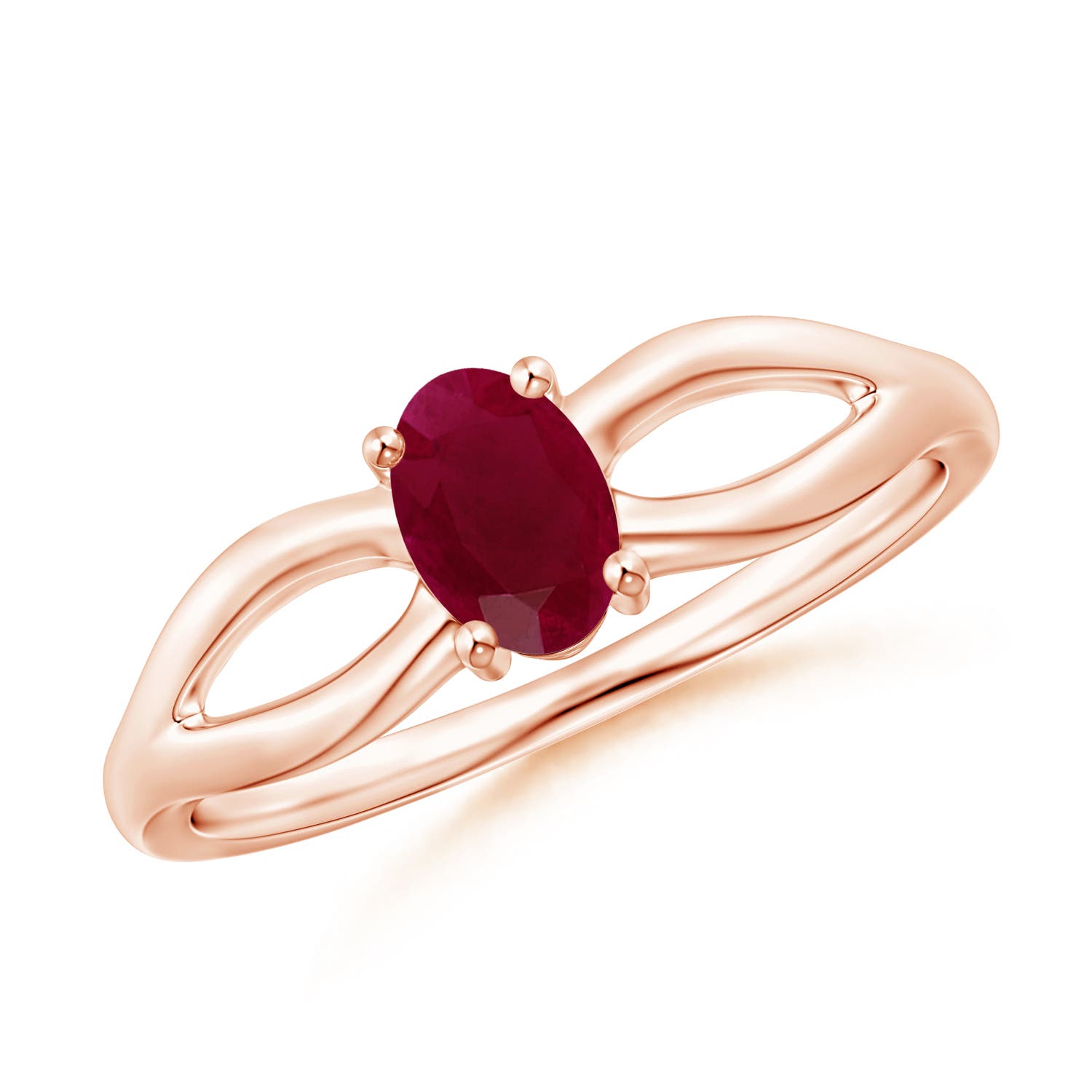 A - Ruby / 0.6 CT / 14 KT Rose Gold