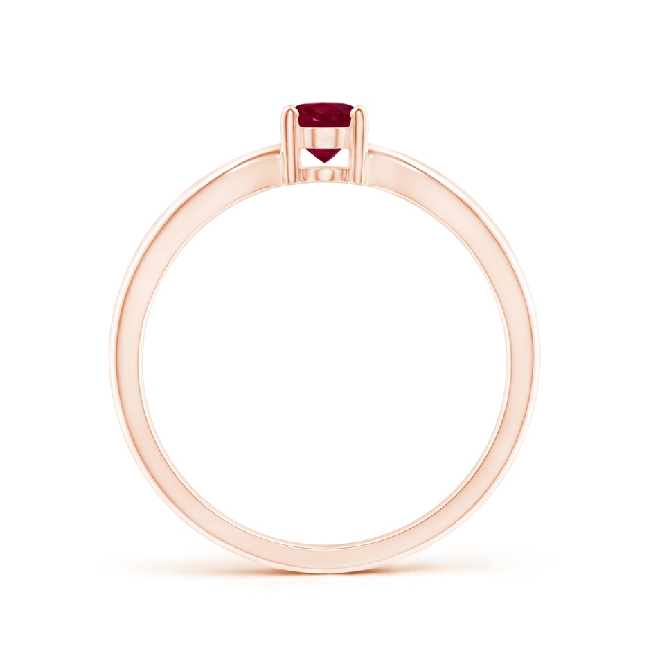 6x4mm A Prong-Set Solitaire Ruby Split Shank Ring in Rose Gold side-1
