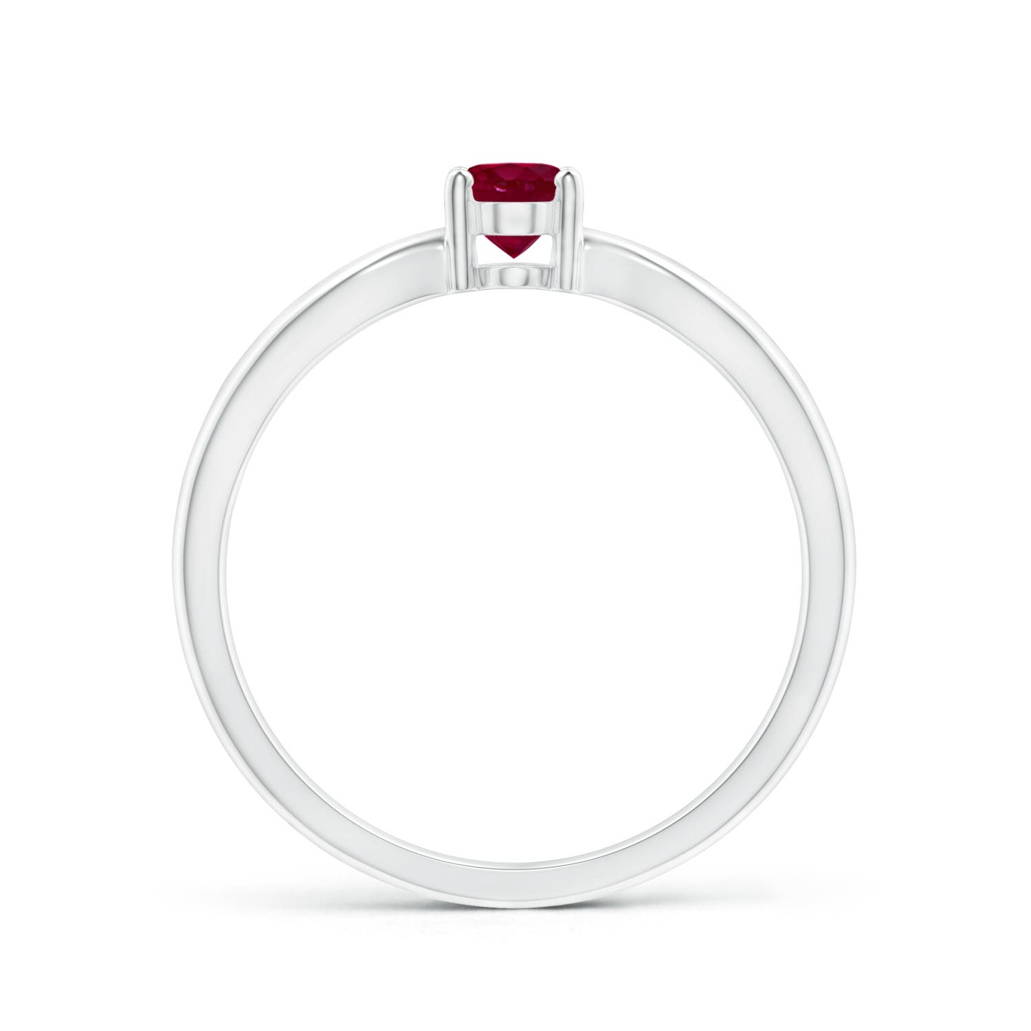 A - Ruby / 0.6 CT / 14 KT White Gold