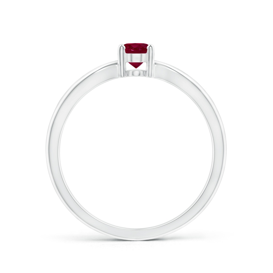 6x4mm A Prong-Set Solitaire Ruby Split Shank Ring in White Gold side-1