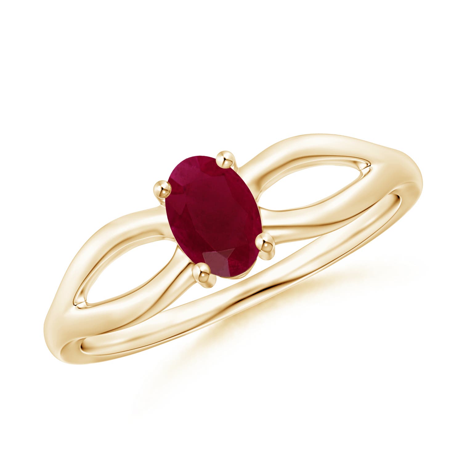 A - Ruby / 0.6 CT / 14 KT Yellow Gold