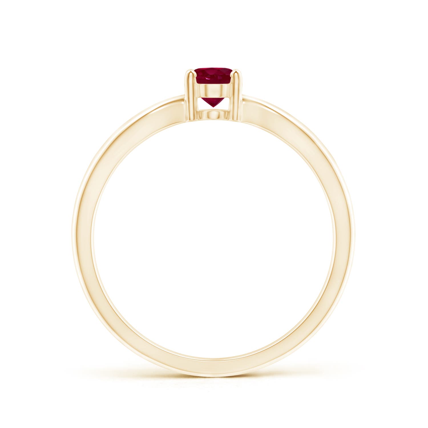 A - Ruby / 0.6 CT / 14 KT Yellow Gold