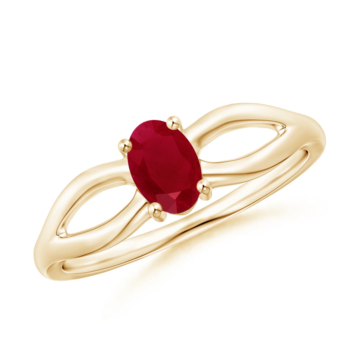 AA - Ruby / 0.6 CT / 14 KT Yellow Gold