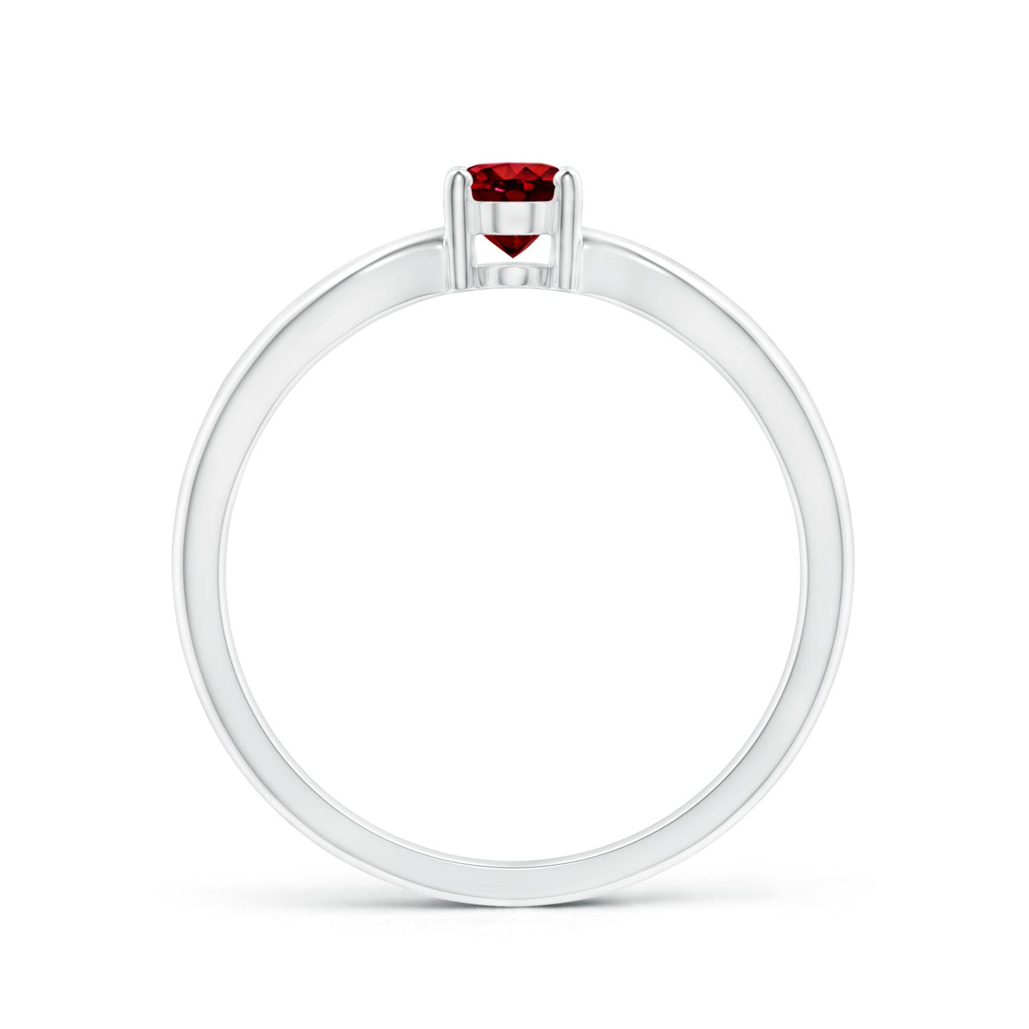 AAAA - Ruby / 0.6 CT / 14 KT White Gold