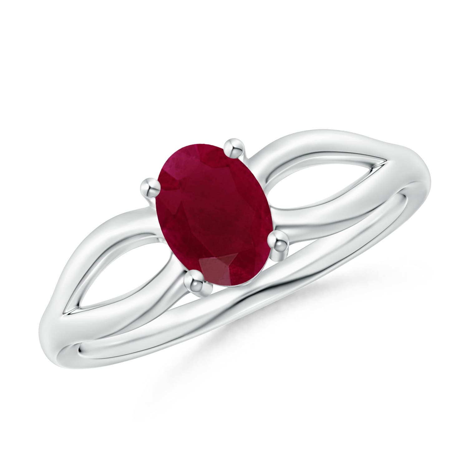 A - Ruby / 1 CT / 14 KT White Gold